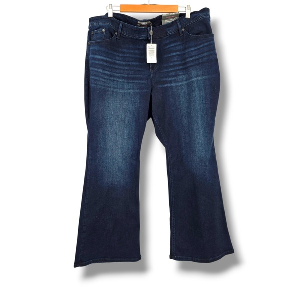 New Torrid Luxe Slim Bootcut Jeans Plus Size 22 Super Stretch Dark Wash Denim - Picture 1 of 13